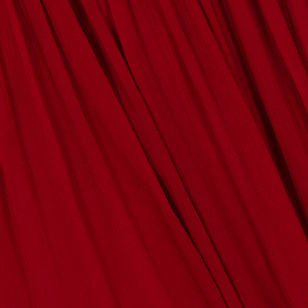 Chloé-Girls Red Silk Ruffle Dress | Childrensalon Outlet