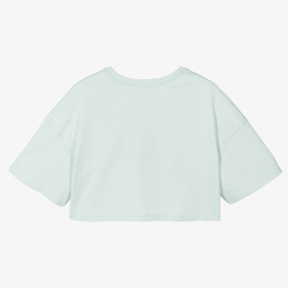 Chloé-Girls Relaxed Green Cotton Tee | Childrensalon Outlet