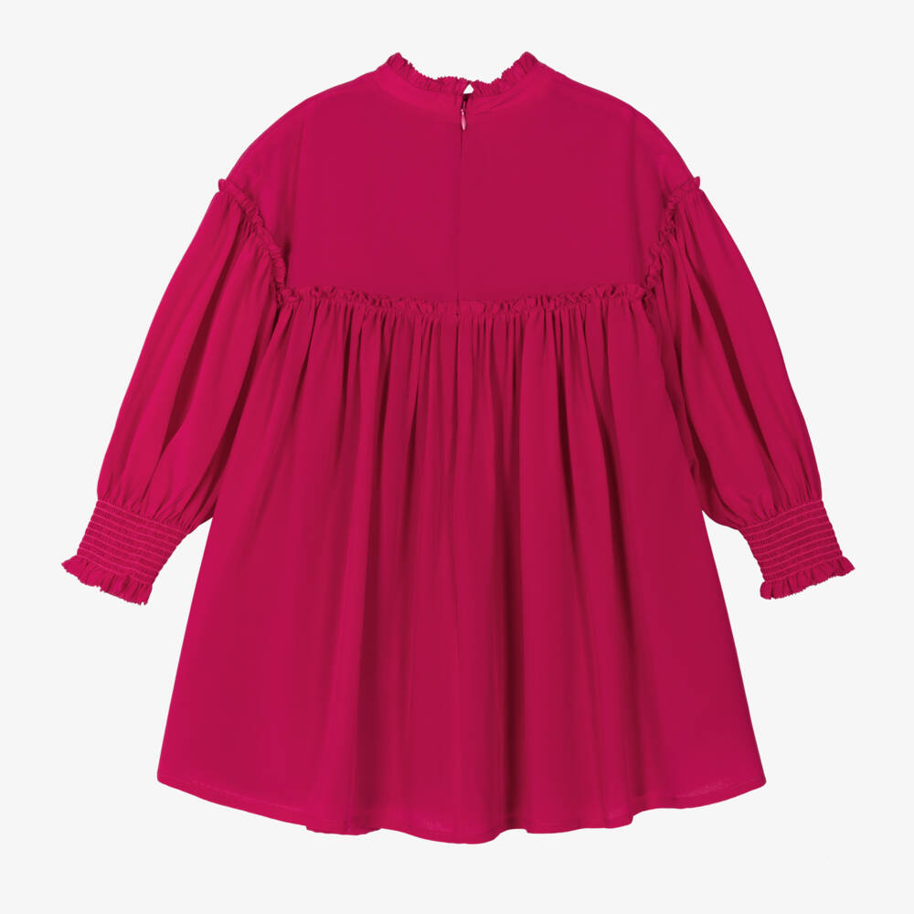 Chloé-Girls Silk Dress with Guipure Lace | Childrensalon Outlet