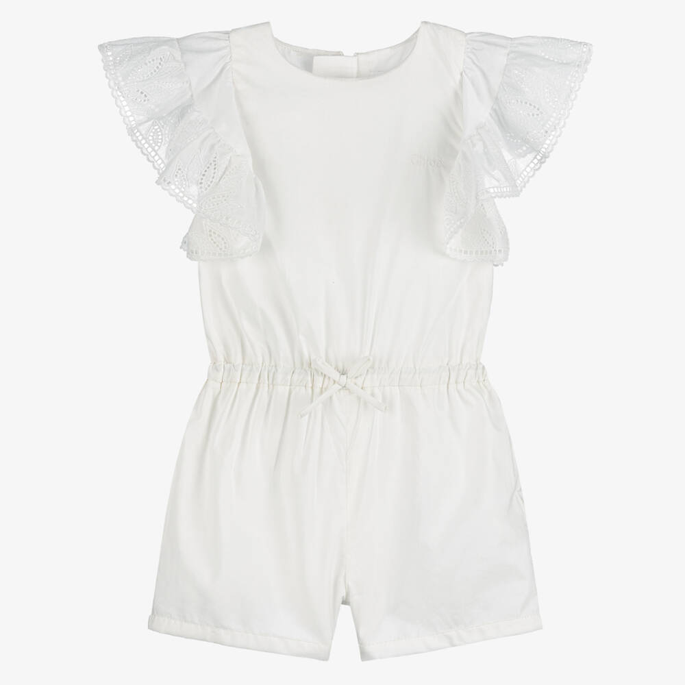 Chloé-Кремовый мягкий комбинезон для девочек | Childrensalon Outlet
