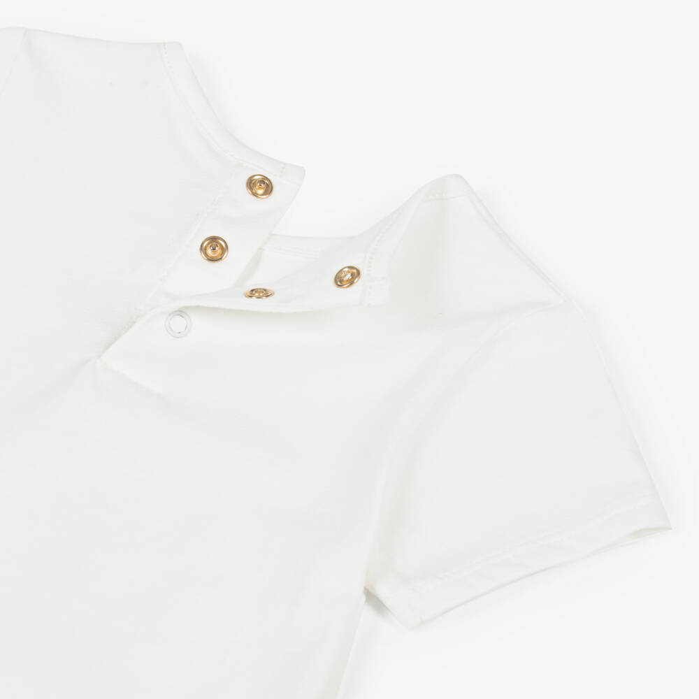 Chloé-Girls Soft Ivory Palm Tee | Childrensalon Outlet