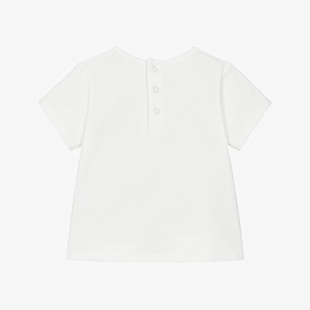 Chloé-Girls Soft Ivory Palm Tee | Childrensalon Outlet