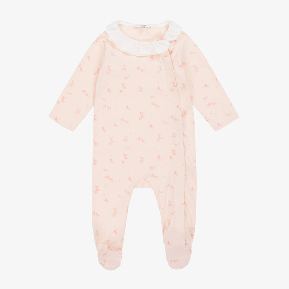 Chloé-Girls Soft Pink Infant Ensemble | Childrensalon Outlet