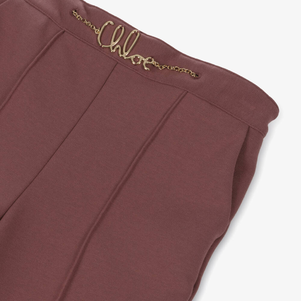 Chloé-بنطلون ميلانو وردي ناعم للبنات | Childrensalon Outlet
