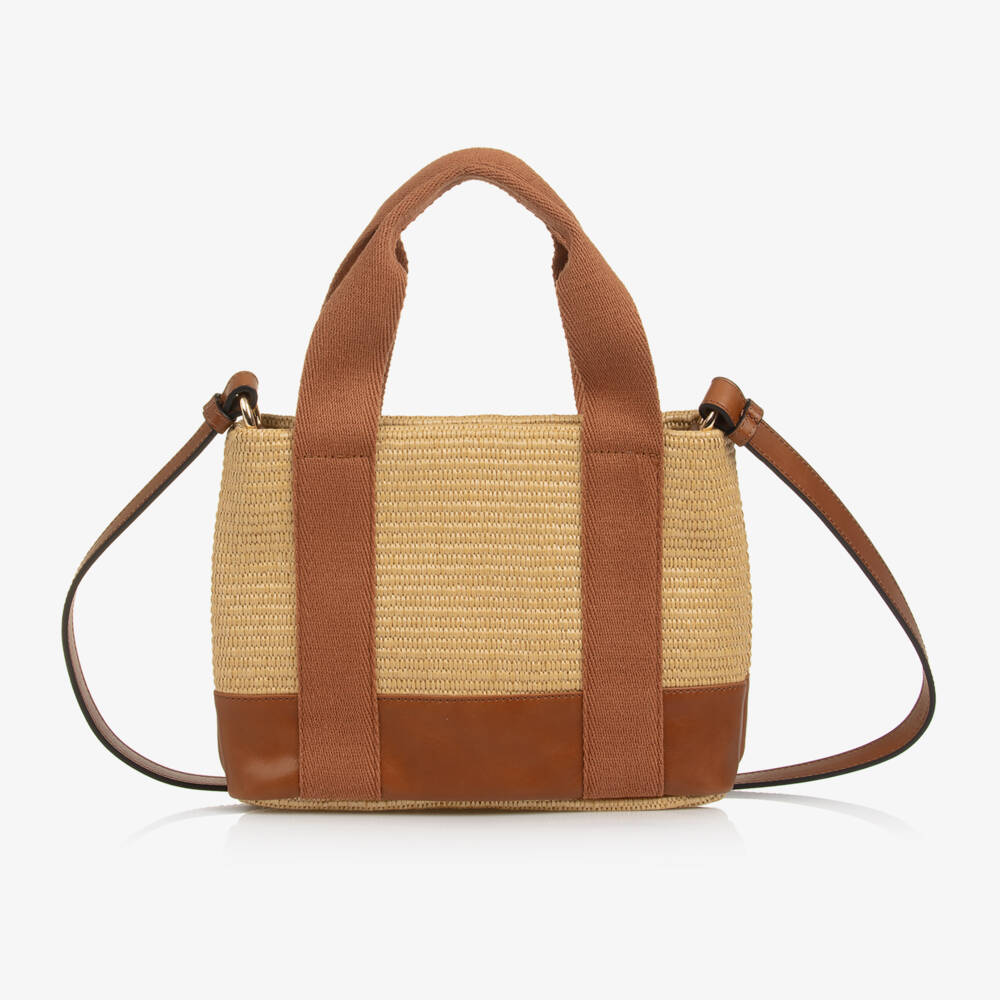 Chloé-Girls Tan & Cream Shoulder Purse | Childrensalon Outlet