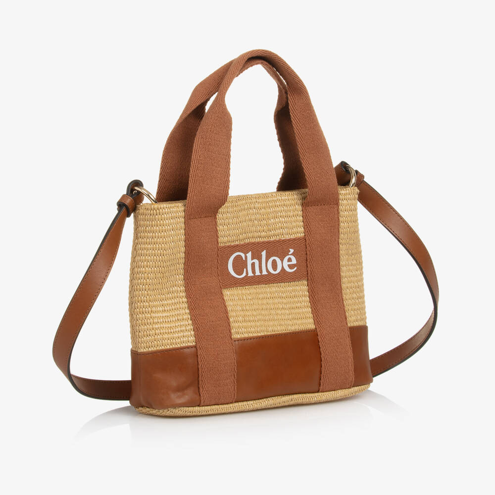 Chloé-Girls Tan & Cream Shoulder Purse | Childrensalon Outlet