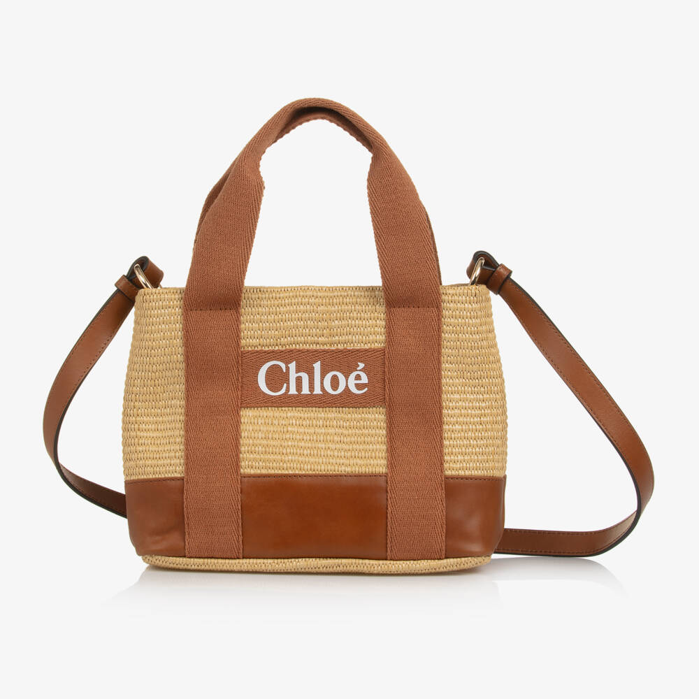Chloé-Girls Tan & Cream Shoulder Purse | Childrensalon Outlet