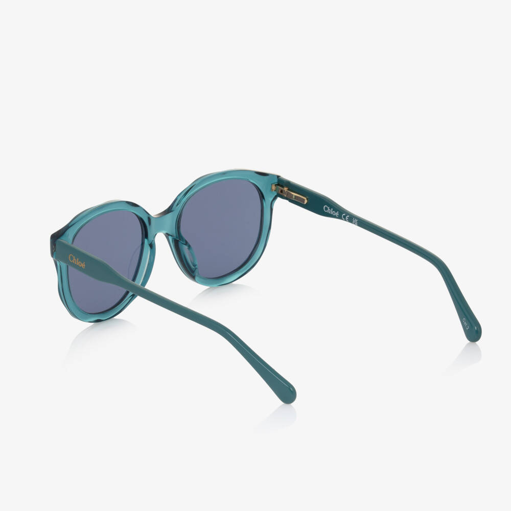 Chloé-Girls Teal-Tinted Summer Shades | Childrensalon Outlet