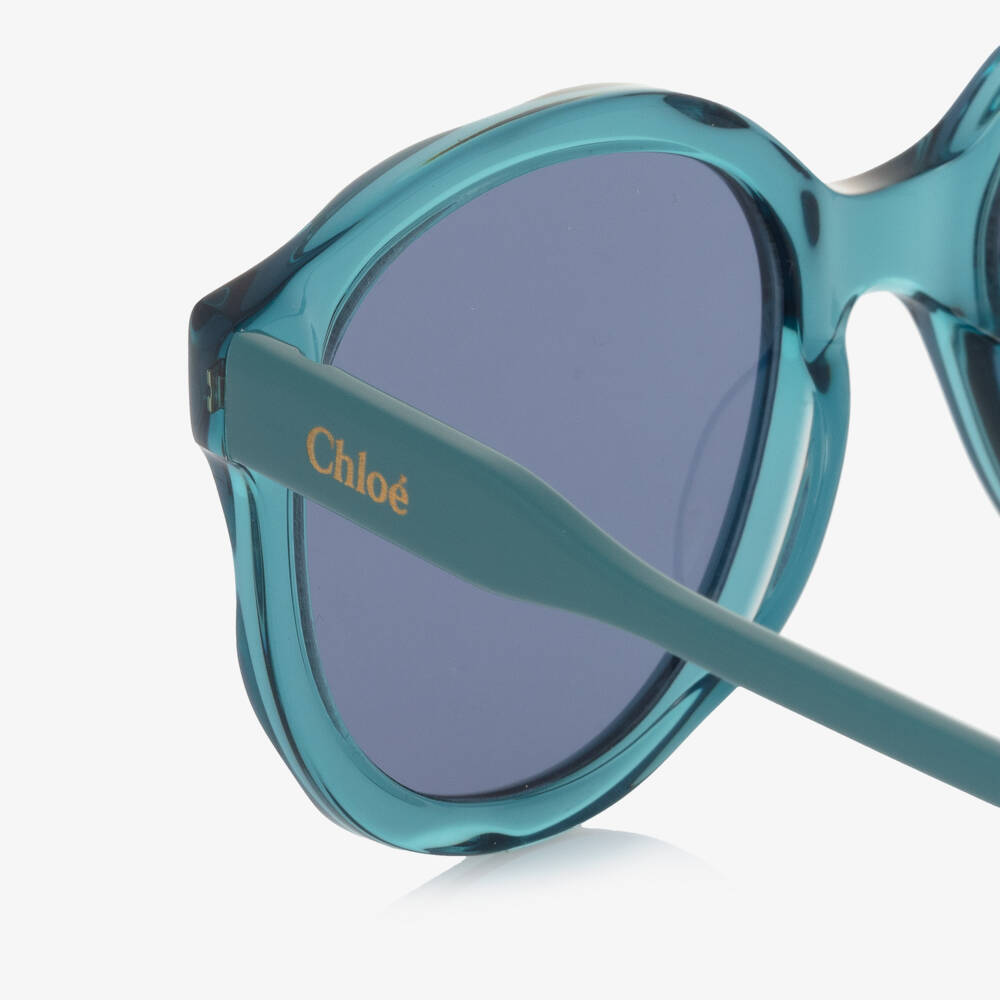 Chloé-Girls Teal-Tinted Summer Shades | Childrensalon Outlet