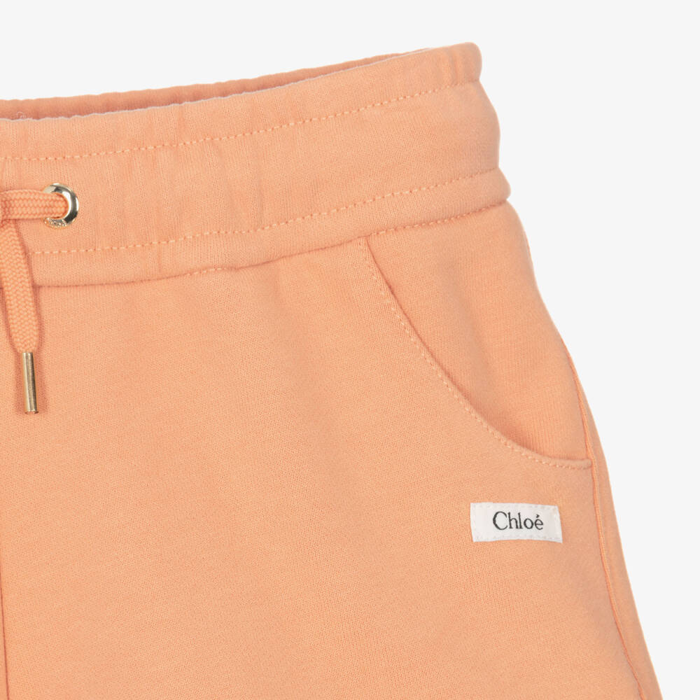 Chloé-Оранжевые хлопковые шорты для девочек | Childrensalon Outlet