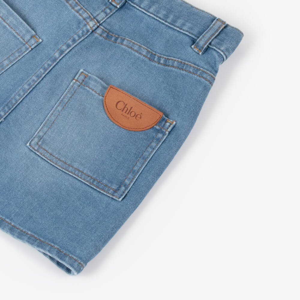 Chloé-Girls Trendy Blue Denim Skirt | Childrensalon Outlet
