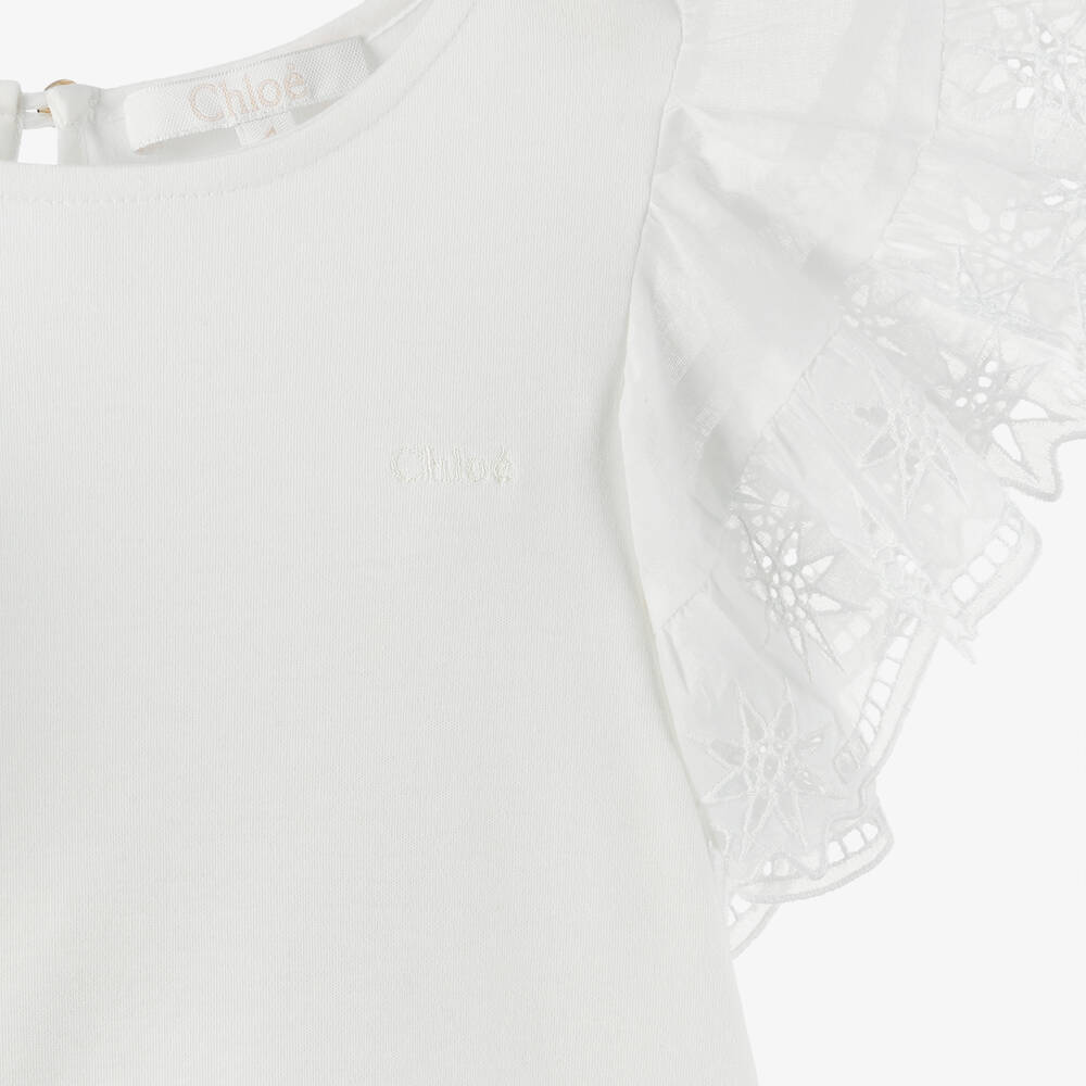 Girl ruffle sleeve shirt clearance