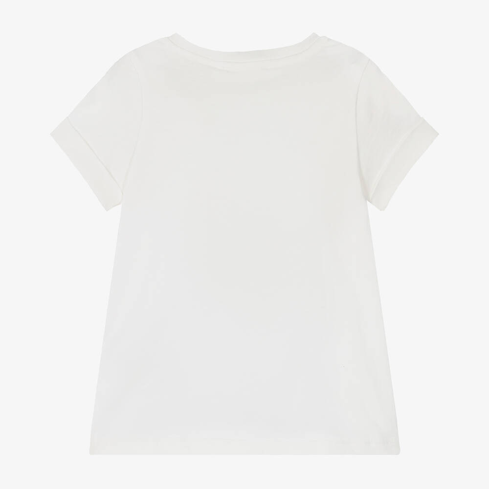 Chloé-Белая хлопковая футболка для девочек | Childrensalon Outlet