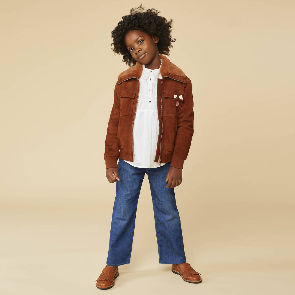 Chloé-Girls White Embroidered Blouse | Childrensalon Outlet