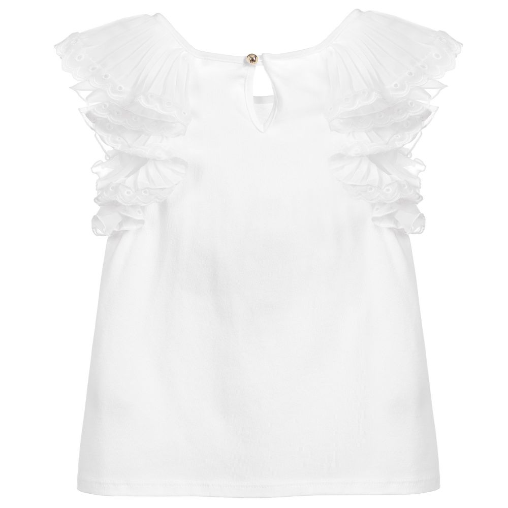 كلوي-توب جيرسي لون أبيض للفتيات | Childrensalon Outlet