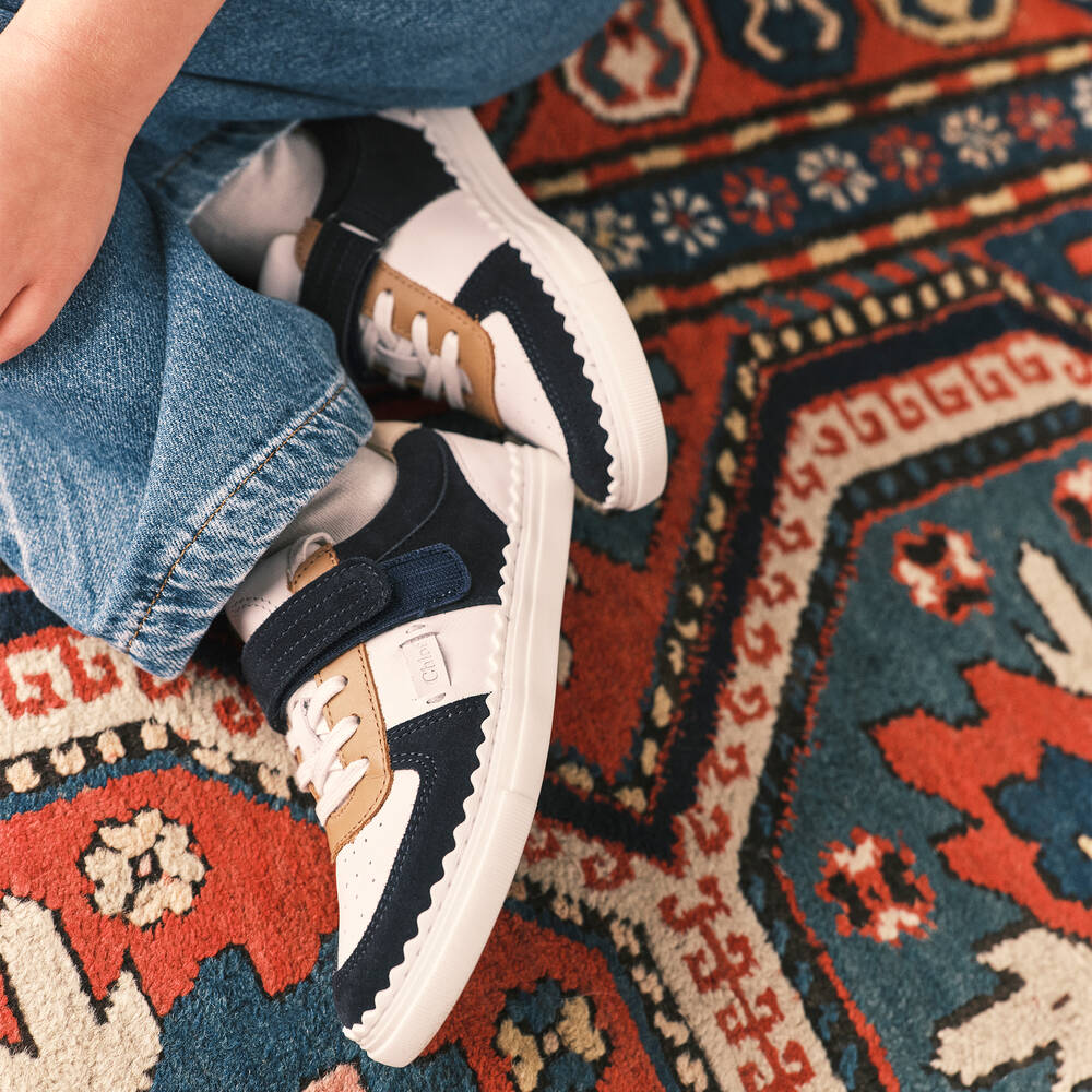 navy chloe trainers