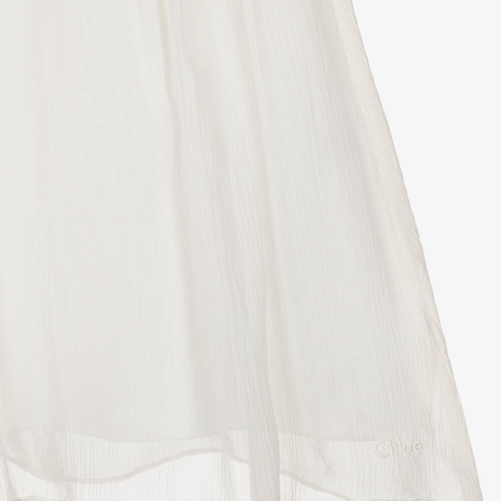 Chloé Kids embroidered-logo casual set - White