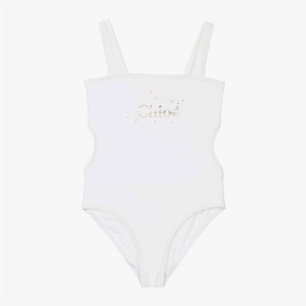 Chloé-Белый купальник для девочек | Childrensalon Outlet