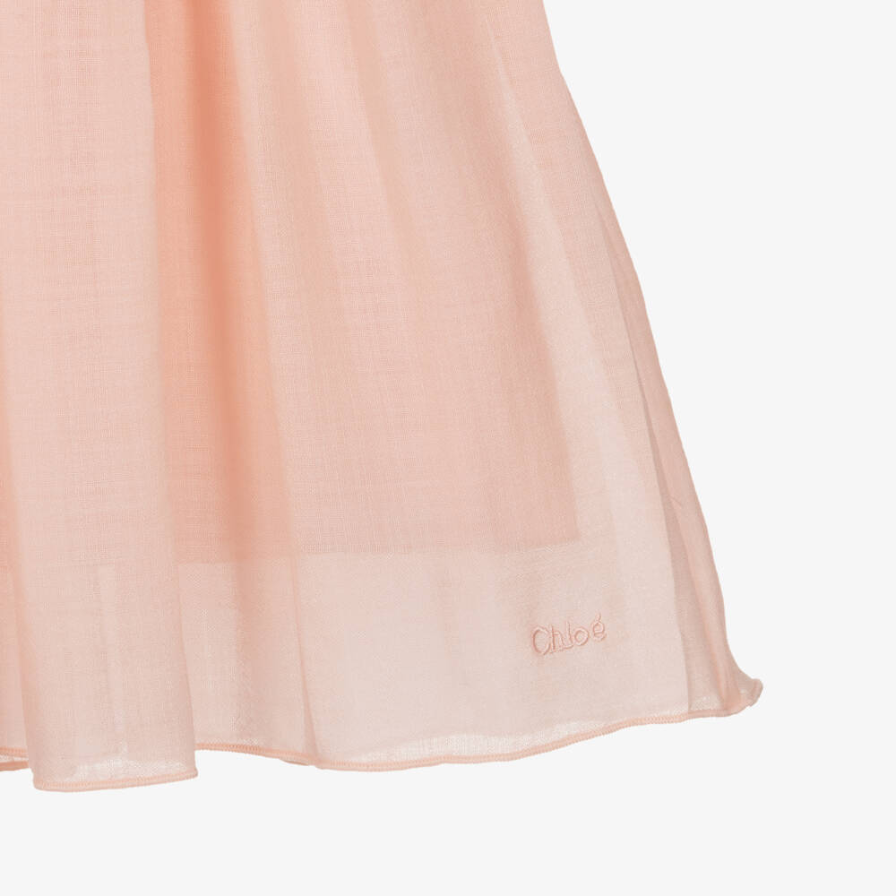 Chloé-Girls Wool Dress with Pleats | Childrensalon Outlet