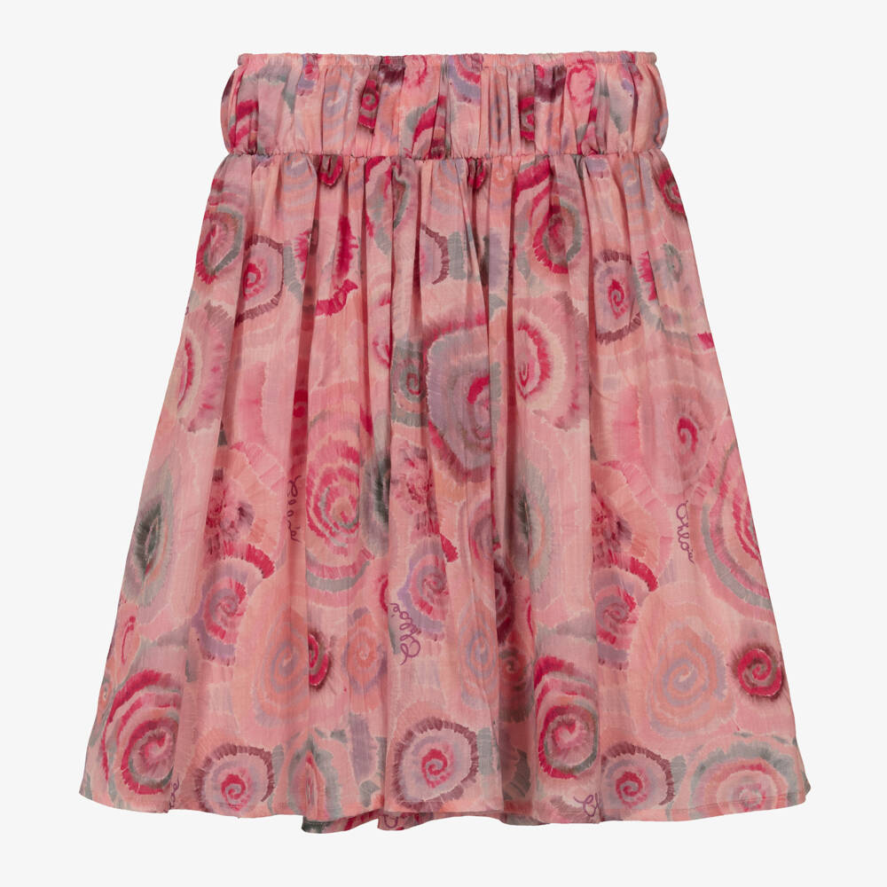 Chloé-تنورة صوف لون زهري | Childrensalon Outlet