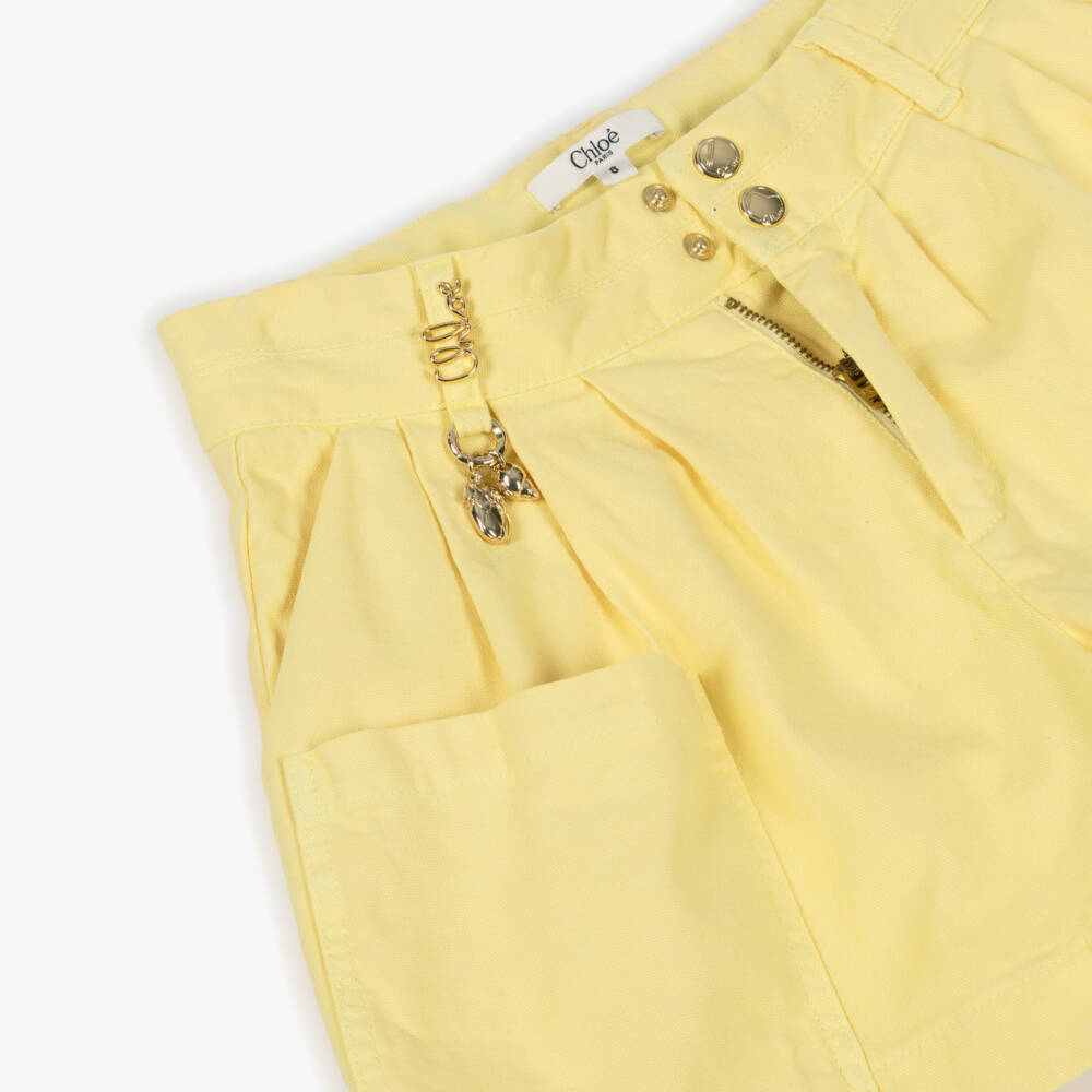 Chloé-Желтые шорты для девочек | Childrensalon Outlet
