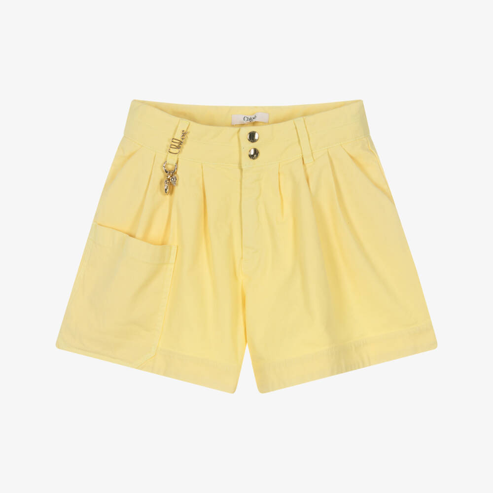 Chloé-Желтые шорты для девочек | Childrensalon Outlet