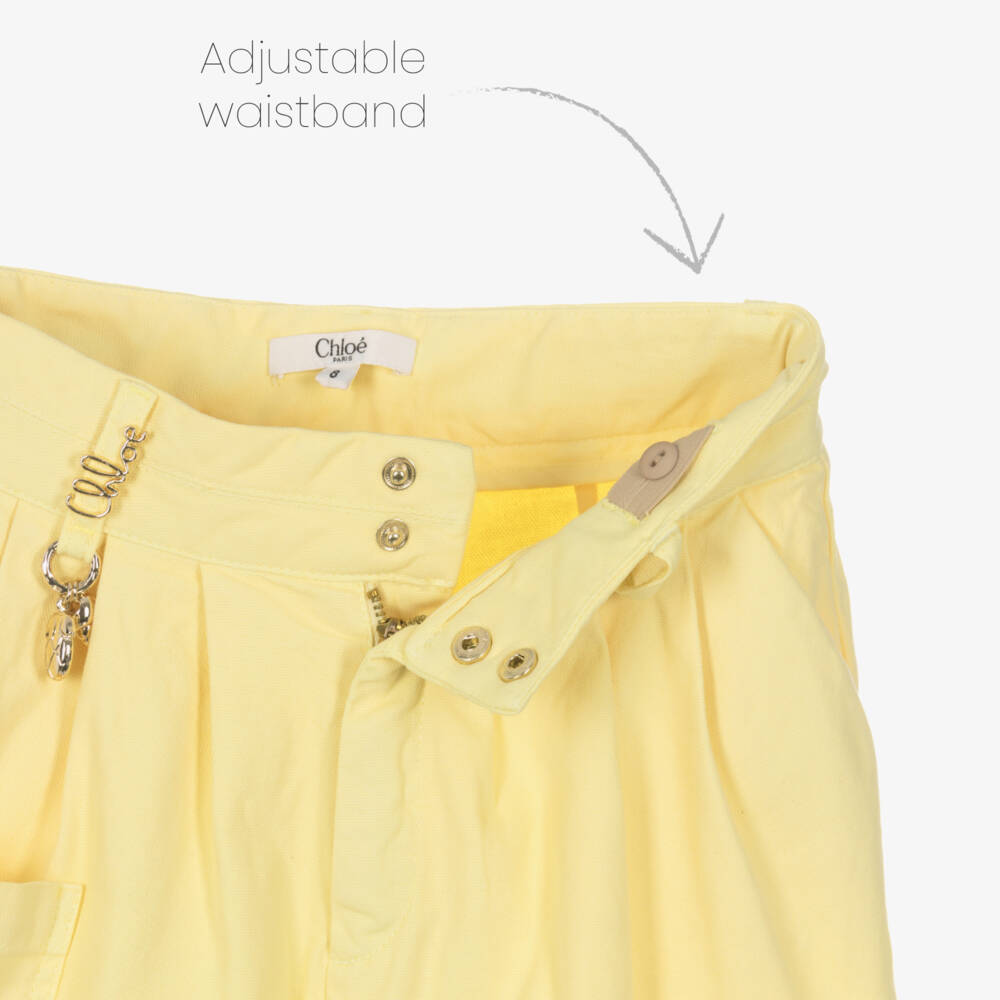 Chloé-Желтые шорты для девочек | Childrensalon Outlet