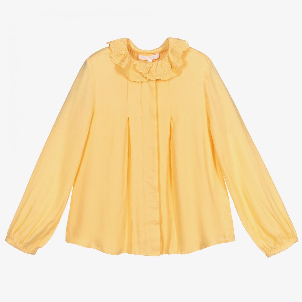 Chloé - Желтая блузка из вискозы для девочек | Childrensalon