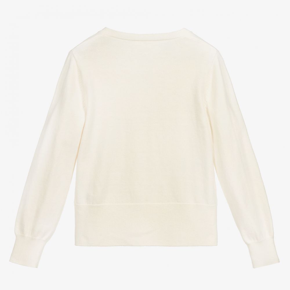 Chloé-Ivory Guipure Lace Cardigan | Childrensalon Outlet