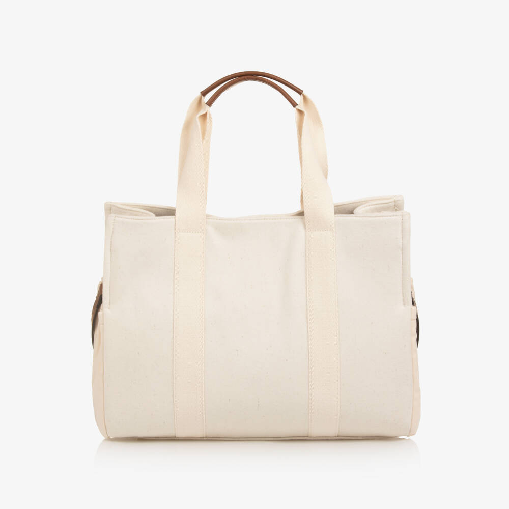 Chloé-Ivory Wool Changing Bag with Pouch & Mat (41cm) | Childrensalon Outlet