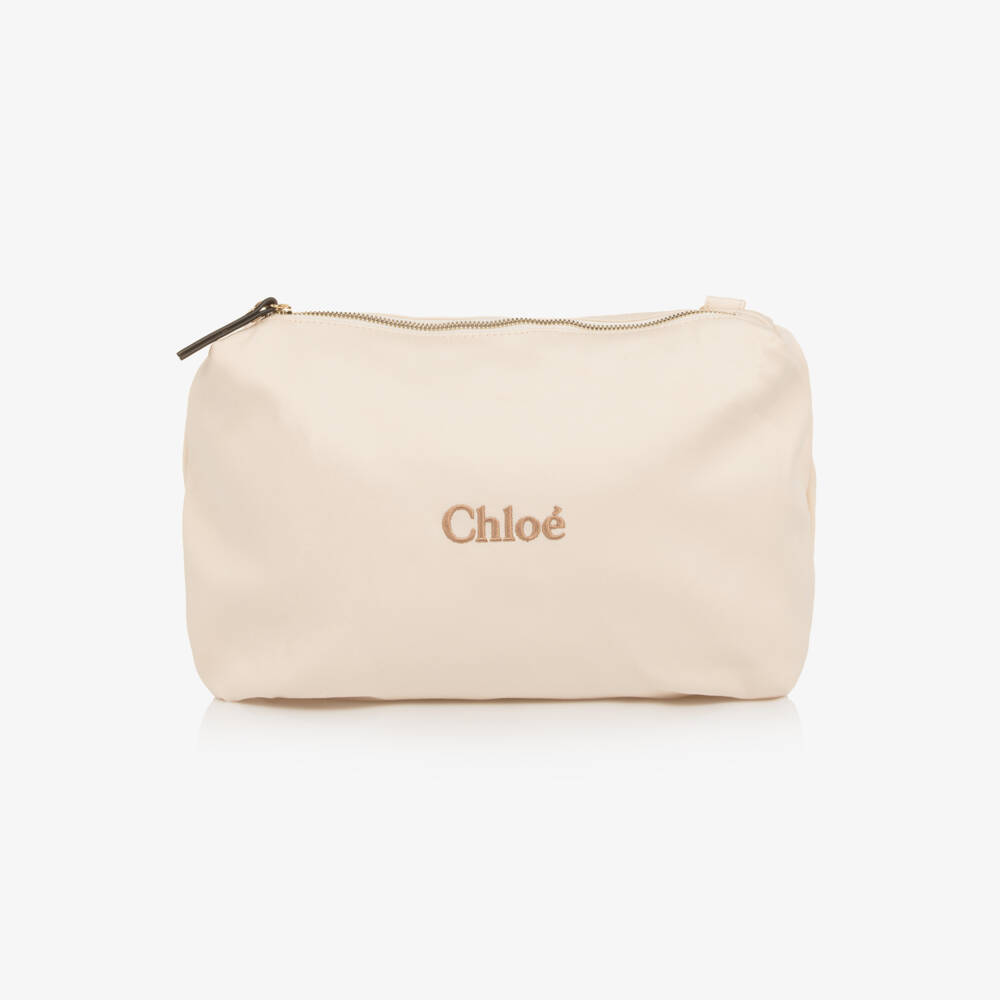 Chloé-Ivory Wool Changing Bag with Pouch & Mat (41cm) | Childrensalon Outlet
