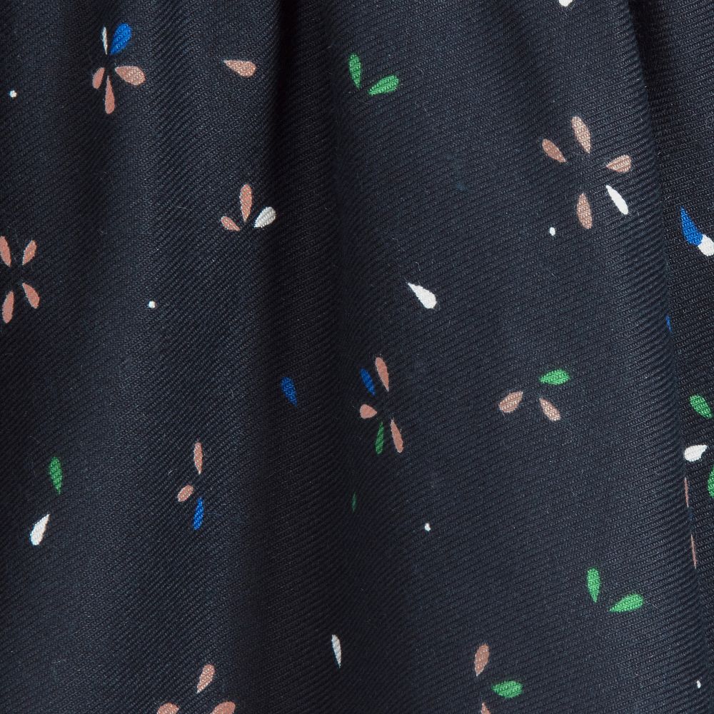 Chloé-Navy Blue Floral Viscose Skirt | Childrensalon Outlet