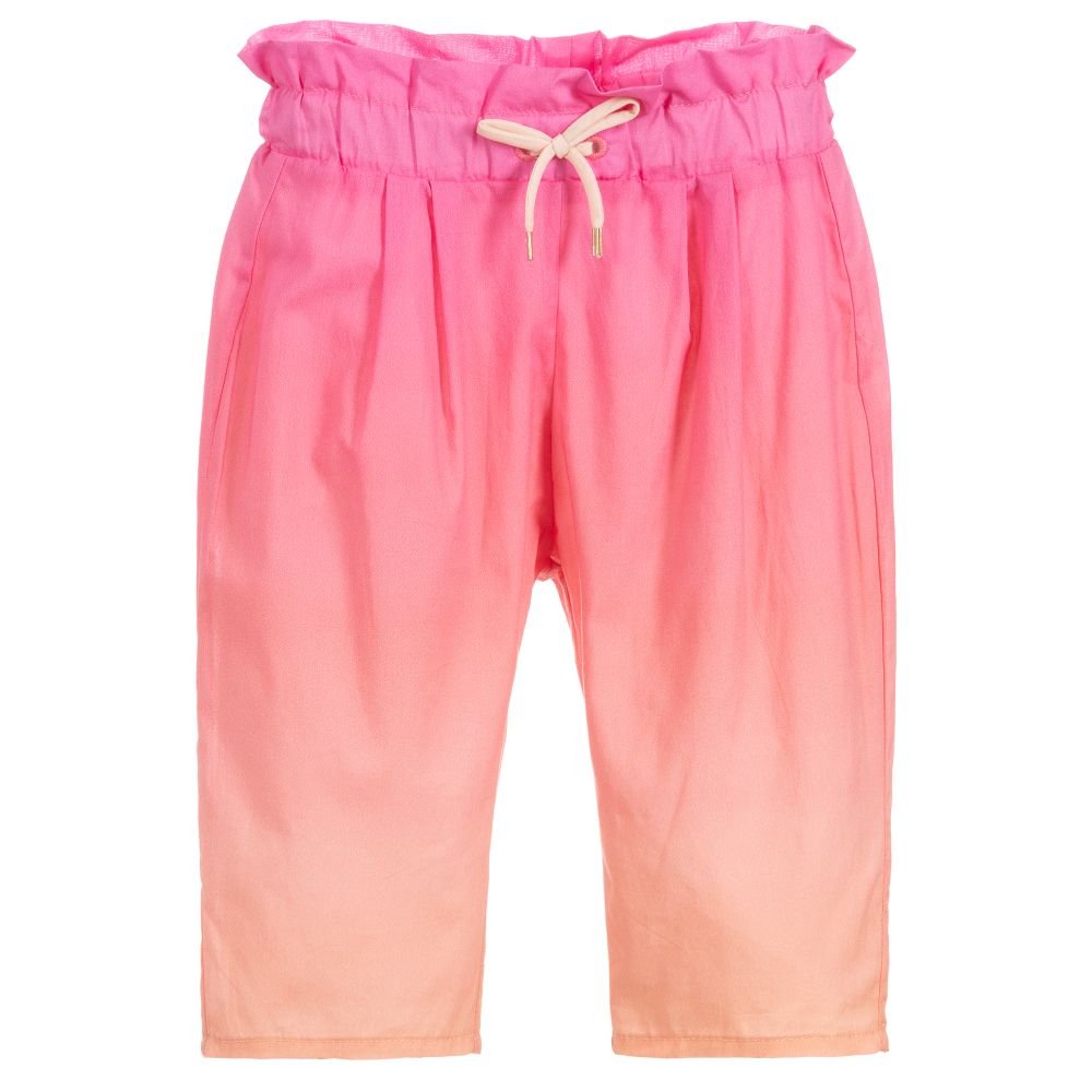 Chloé - Pink & Orange Cotton Trousers | Childrensalon