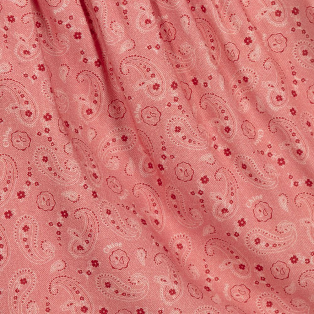 Chloé-Pink Paisley Ruffle Dress | Childrensalon Outlet