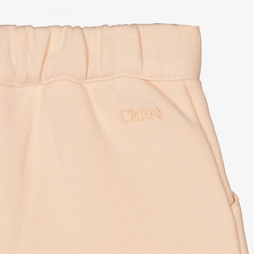 Chloé-Розовые шорты из гипюра с фестонами | Childrensalon Outlet