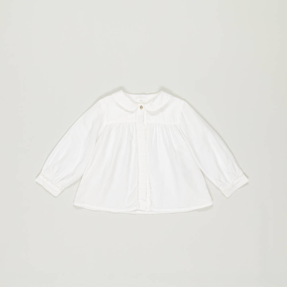 Chloé-Preloved Baby Girls White Broderie Anglaise Blouse (2 years) | Childrensalon Outlet