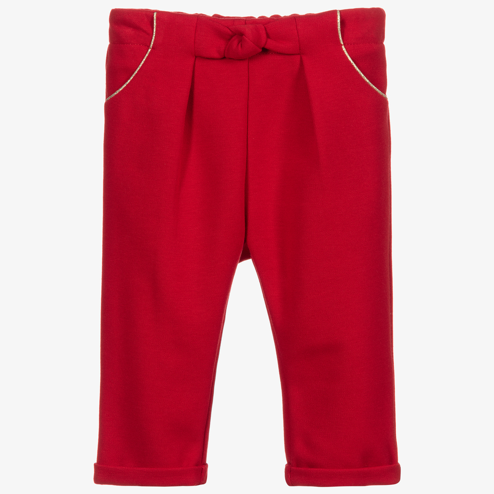 Chloé - Red Milano Jersey Trousers | Childrensalon
