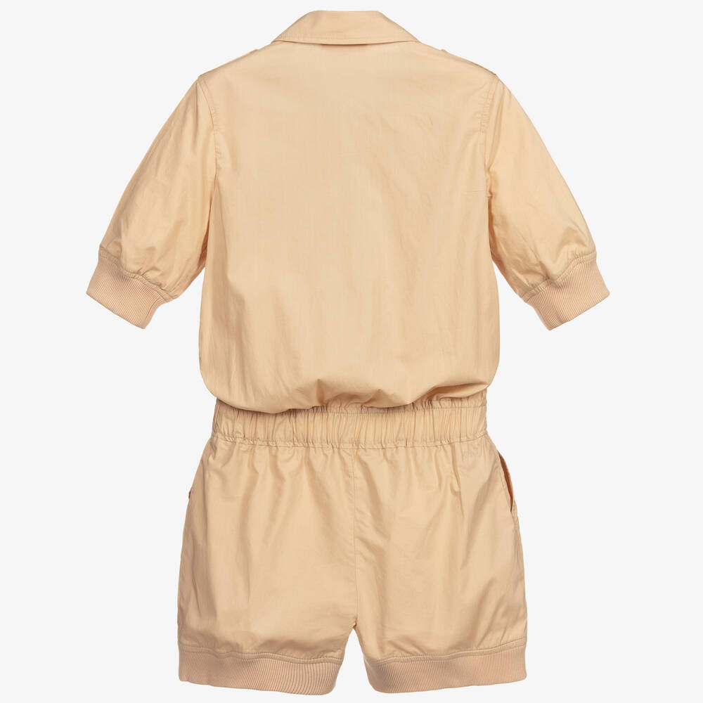 Chloé-Teen Beige Logo Playsuit | Childrensalon Outlet