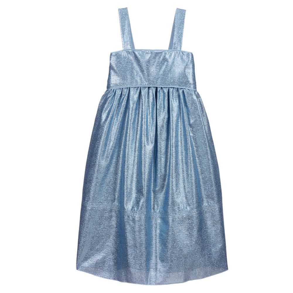 Chloé - Blaues Teen Lamé-Kleid | Childrensalon