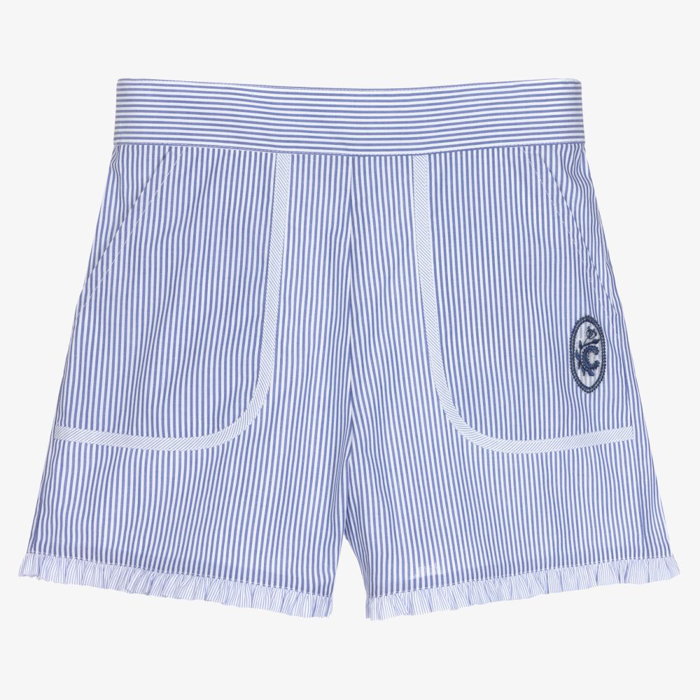 Chloé - Teen Blue & White Striped Shorts | Childrensalon