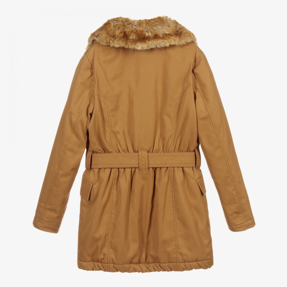Chloé-Teen Brown Cotton Belted Coat | Childrensalon Outlet