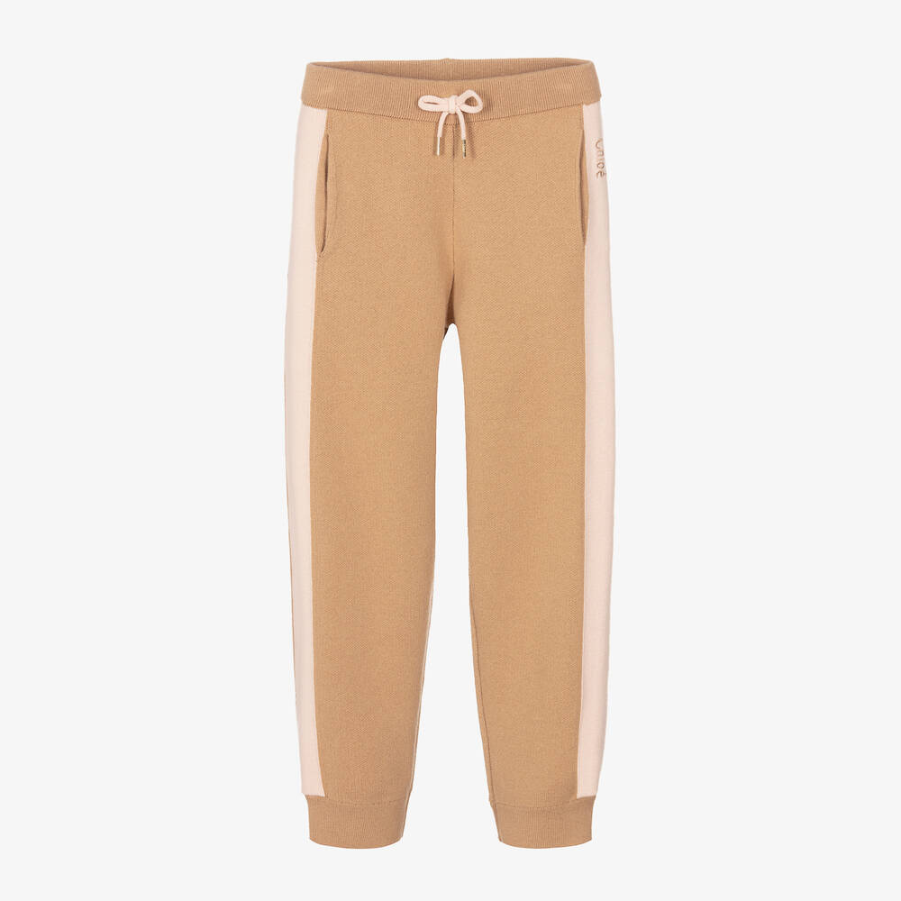 Chloé - Teen Girls Beige Knit Joggers | Childrensalon