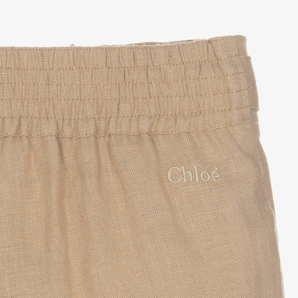 كلوي-شورت كتان لون بيج للمراهقات | Childrensalon Outlet