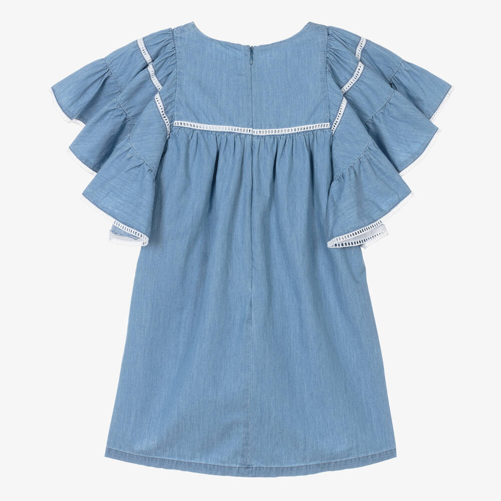 Chloé-Teen Girls Blue Chambray Dress | Childrensalon Outlet