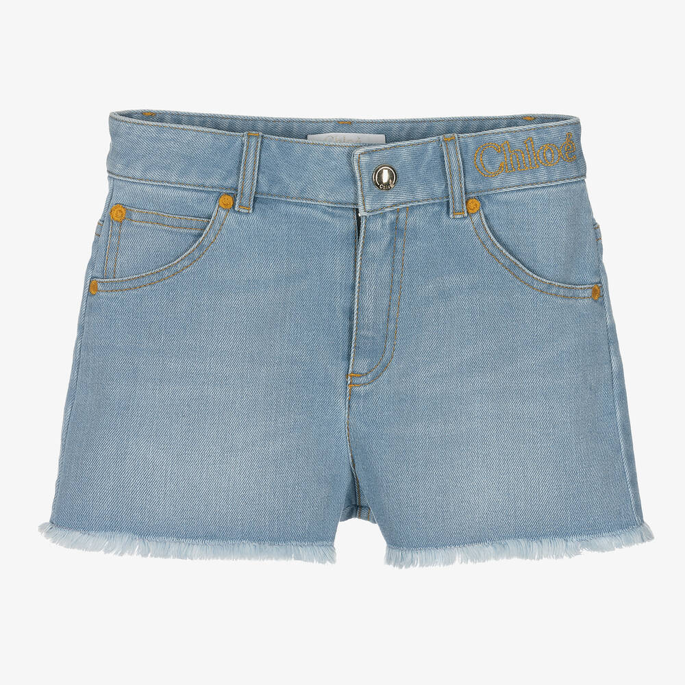 Chloé - Blaue Teen Jeans-Shorts (M) | Childrensalon