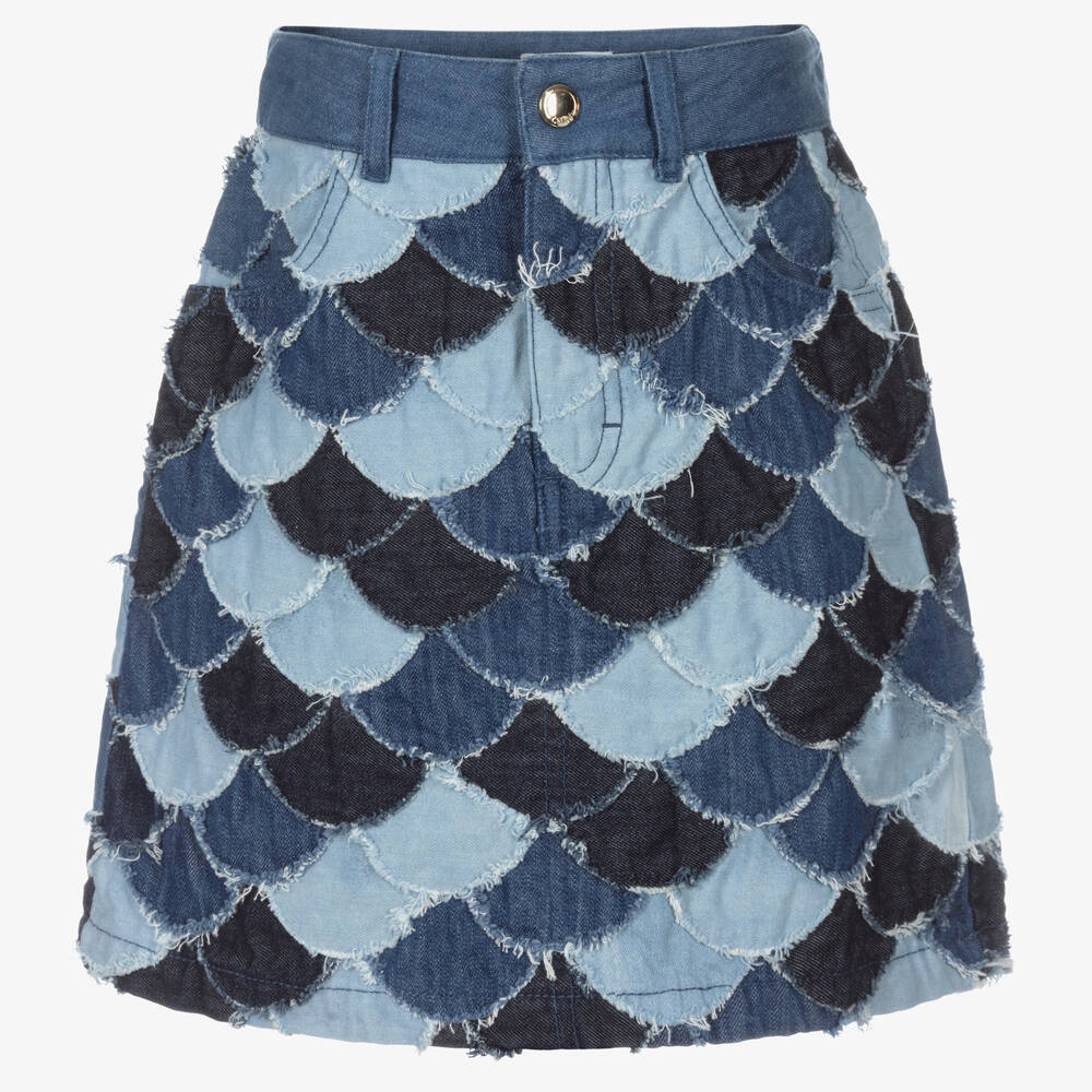 Chloé - Teen Girls Blue Denim Skirt | Childrensalon