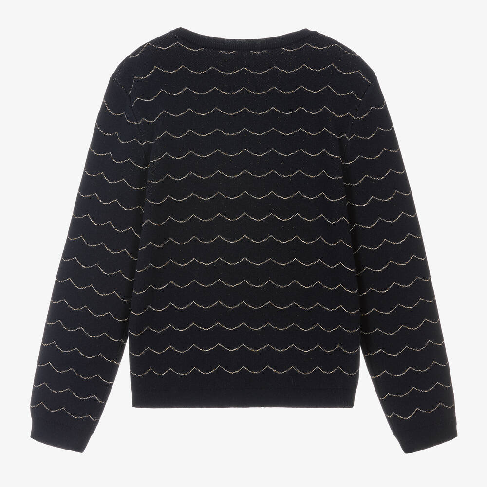 Chloé-Сине-золотистый свитер для девочек-подростков | Childrensalon Outlet