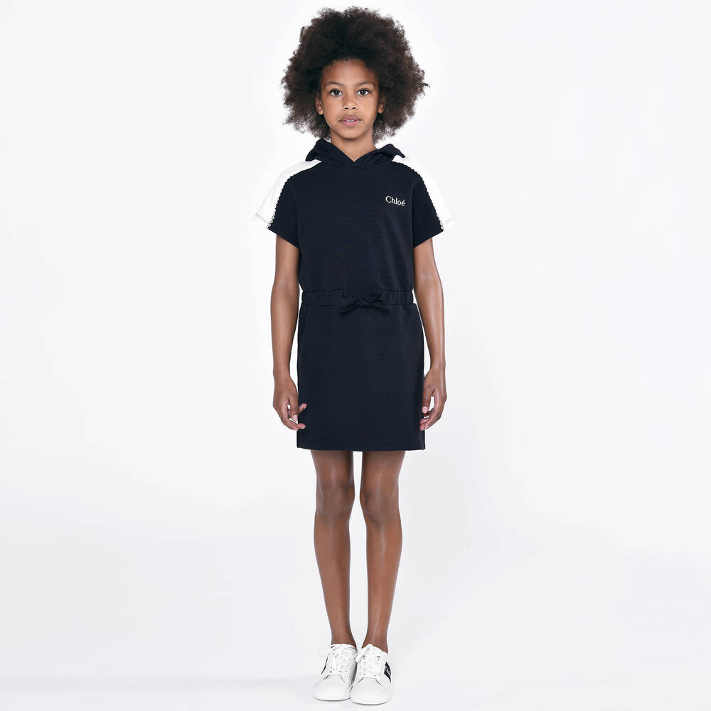 Girls hooded sweatshirt dress cheap