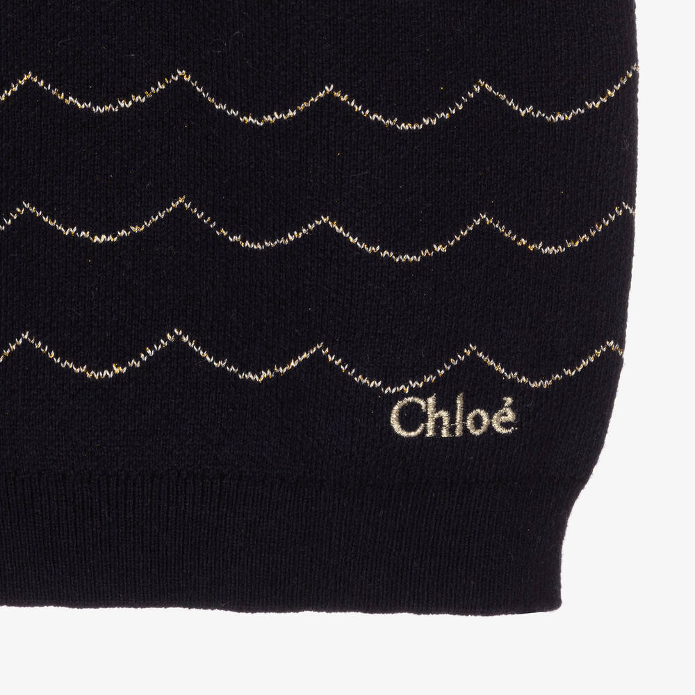 Chloé-Teen Girls Blue Knitted Dress | Childrensalon Outlet
