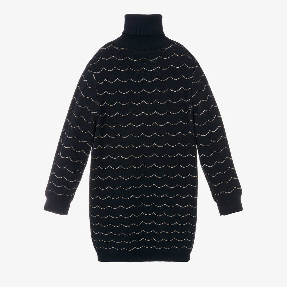 Chloe Robe bleue en maille Ado